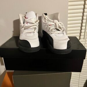 Nike Kids White and Black High-Top Sneakers